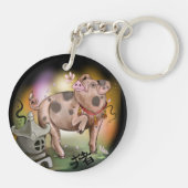 chinese dierentuin jaar van het varken sleutelhanger (Achterkant)