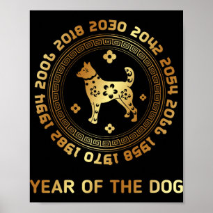 Chinese Dieriemen Nieuwjaar Astrologie Horoscoop Poster