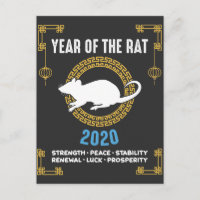 Chinese Dierjaar Jaar Van De Rat 2020 Inspirerend