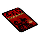 Chinese Dog aangepast jaar Zodiac Birthday VM Magneet (Rechterzijde)