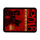 Chinese Dog aangepast jaar Zodiac Birthday VM Magneet (Horizontaal)