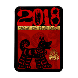 Chinese Dog aangepast jaar Zodiac Birthday VM Magneet