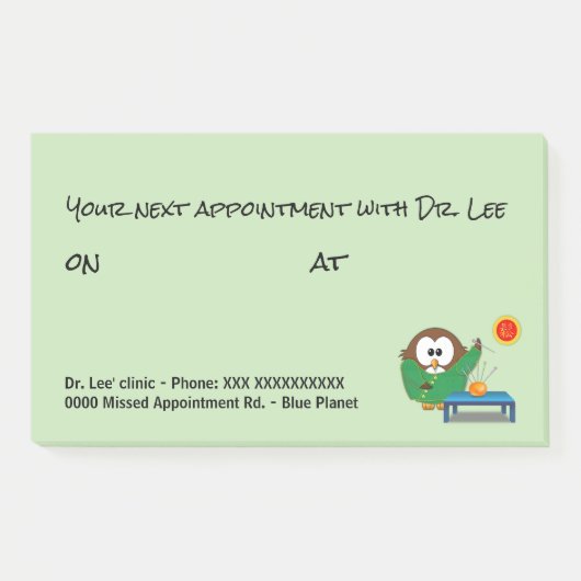 Chinese dokter uil - Post-It-Notes blok Post-it® Notes (Voorkant)