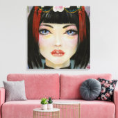 Chinese dollar canvas afdruk (Insitu (Woonkamer))