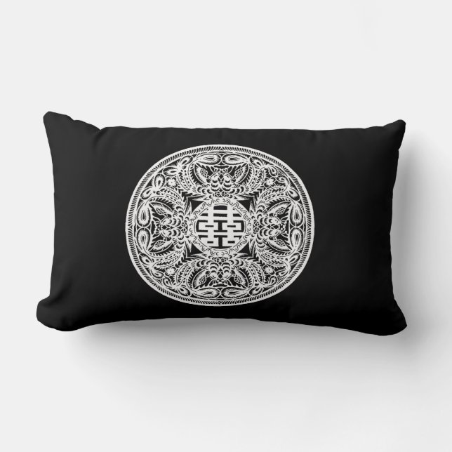 Chinese Double Happiness Pillow Kussen (Voorkant)