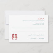 Chinese Double Happiness RSVP Mailerset Kaartje (Achterkant)