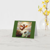 Chinese draak (10) kaart (Gele Bloem)