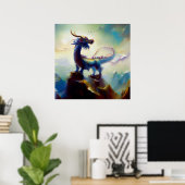 Chinese draak (12) poster (Thuiskantoor)