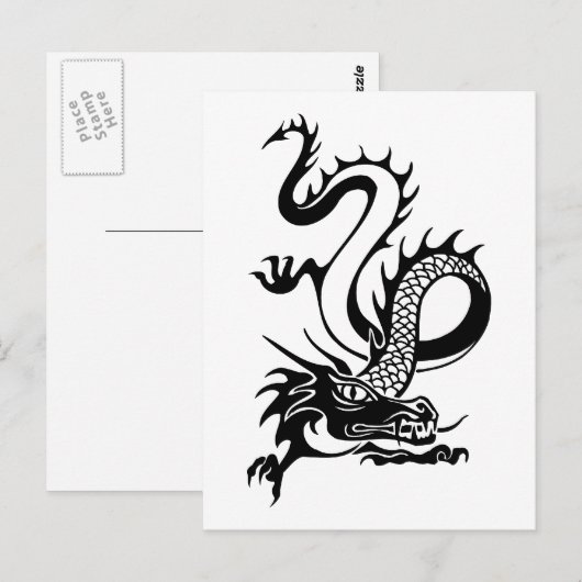 Chinese draak (13) briefkaart (Voorkant / Achterkant)