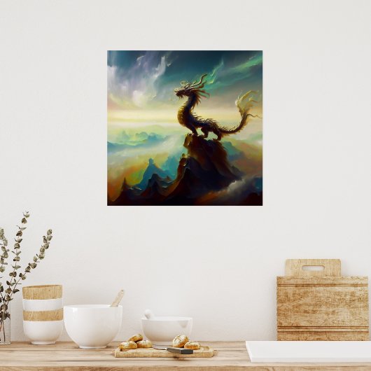 Chinese draak (14) poster (Keuken)