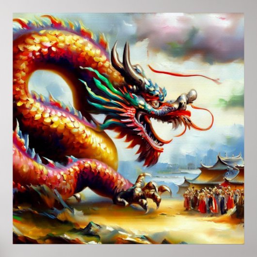 Chinese draak (16) poster (Voorkant)