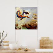 Chinese draak (20) poster (Keuken)