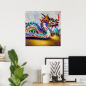 Chinese draak (21) poster (Thuiskantoor)