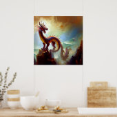 Chinese draak (28) poster (Keuken)