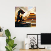 Chinese draak (33) poster (Thuiskantoor)