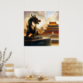 Chinese draak (33) poster (Keuken)