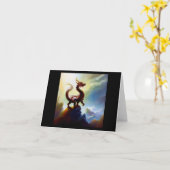 Chinese draak (3) kaart (Gele Bloem)