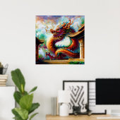 Chinese draak (6) poster (Thuiskantoor)
