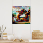 Chinese draak (6) poster (Keuken)