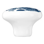 Chinese draak Afdrukblauw wit Keramische Knop (Zijkant)