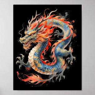 Chinese Draak Aziatische Mythologie Dierenriem Poster