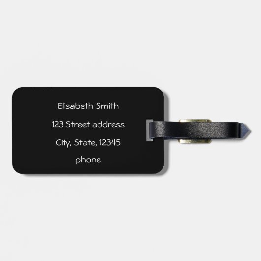 Chinese draak bagagelabel (Achterkant horizontaal)