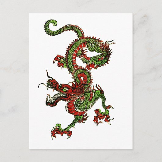Chinese draak briefkaart (Voorkant)