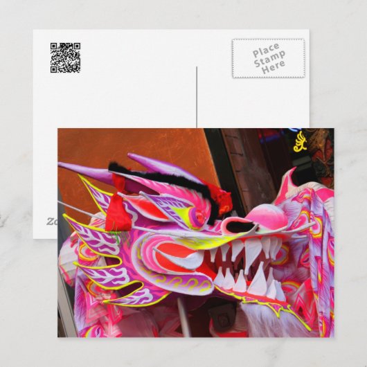 Chinese draak briefkaart (Voorkant / Achterkant)