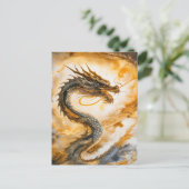 Chinese draak briefkaart (Staand voorkant)