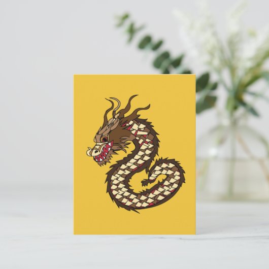 Chinese draak briefkaart (Staand voorkant)