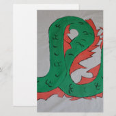 Chinese draak briefpapier (Voorkant / Achterkant)