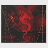 Chinese draak cadeaupapier (Vlak)