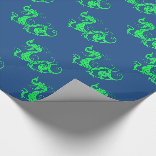 Chinese draak cadeaupapier (Hoek)