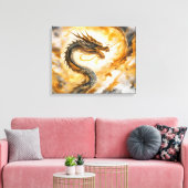 Chinese draak canvas afdruk (Insitu (Woonkamer))