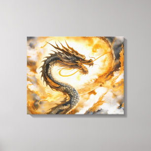Chinese draak canvas afdruk