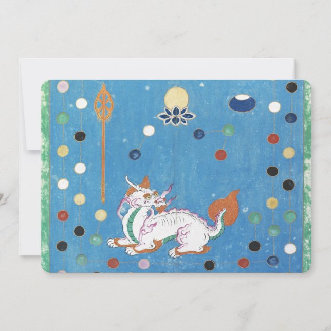 Chinese draak Colorful Stippen  Waterverf (Voorkant)
