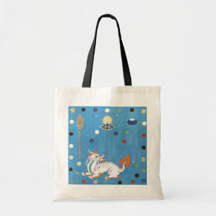 Chinese draak Colorful Stippen  Waterverf Tote Bag