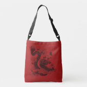 Chinese draak crossbody tas (Achterkant)