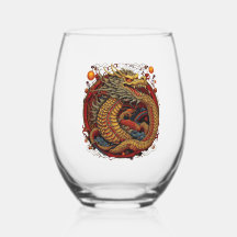 Chinese draak. Draak in een cirkel.