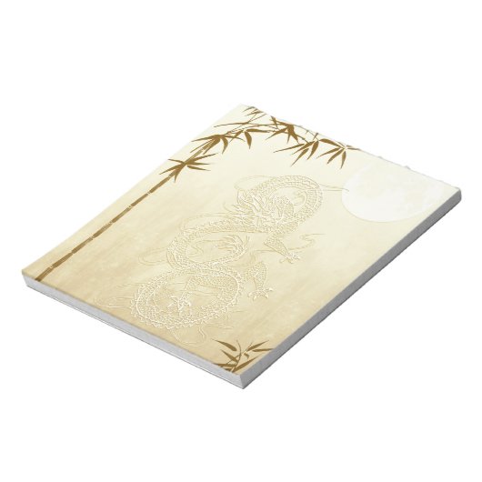 Chinese draak en Bamboo Notitieblok (Linkerzijde)