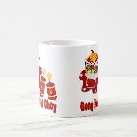 Chinese draak en Firecrackers Koffiemok (Center)