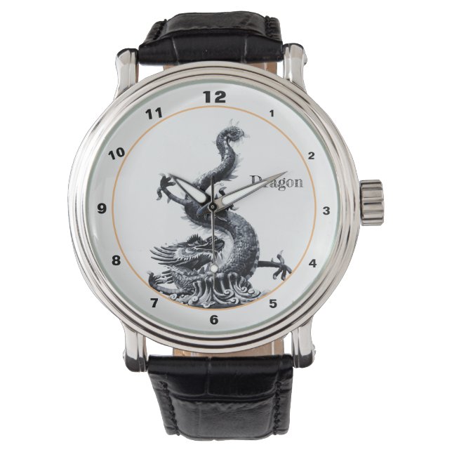 Chinese draak- en thuisbeschermers / dragons horloge (Voorkant)