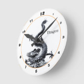 Chinese draak- en thuisbeschermers / dragons ronde klok (Hoek)