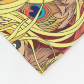 Chinese draak en tongbek fleece deken (Hoek)