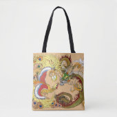 Chinese draak en tongbek tote bag (Voorkant)