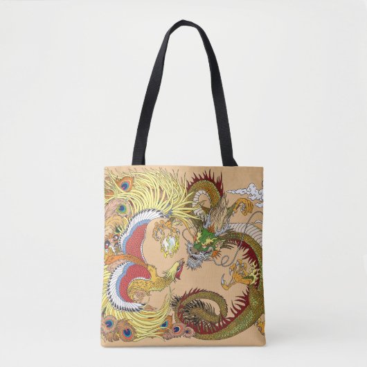 Chinese draak en tongbek tote bag (Voorkant)