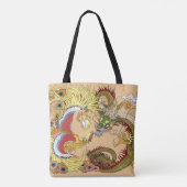 Chinese draak en tongbek tote bag (Achterkant)