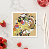 Chinese draak en tongvarken servet (Insitu)