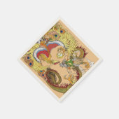 Chinese draak en tongvarken servetten (Hoek)