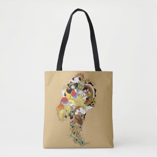 Chinese draak en tongvarken tote bag (Voorkant)